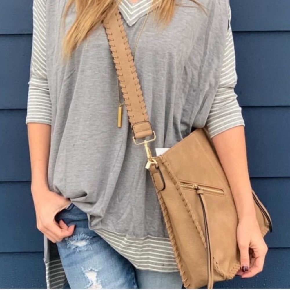 Isabell Crossbody Vegan Leather Purse Brown